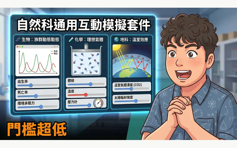 自然科互動模擬的教學預覽