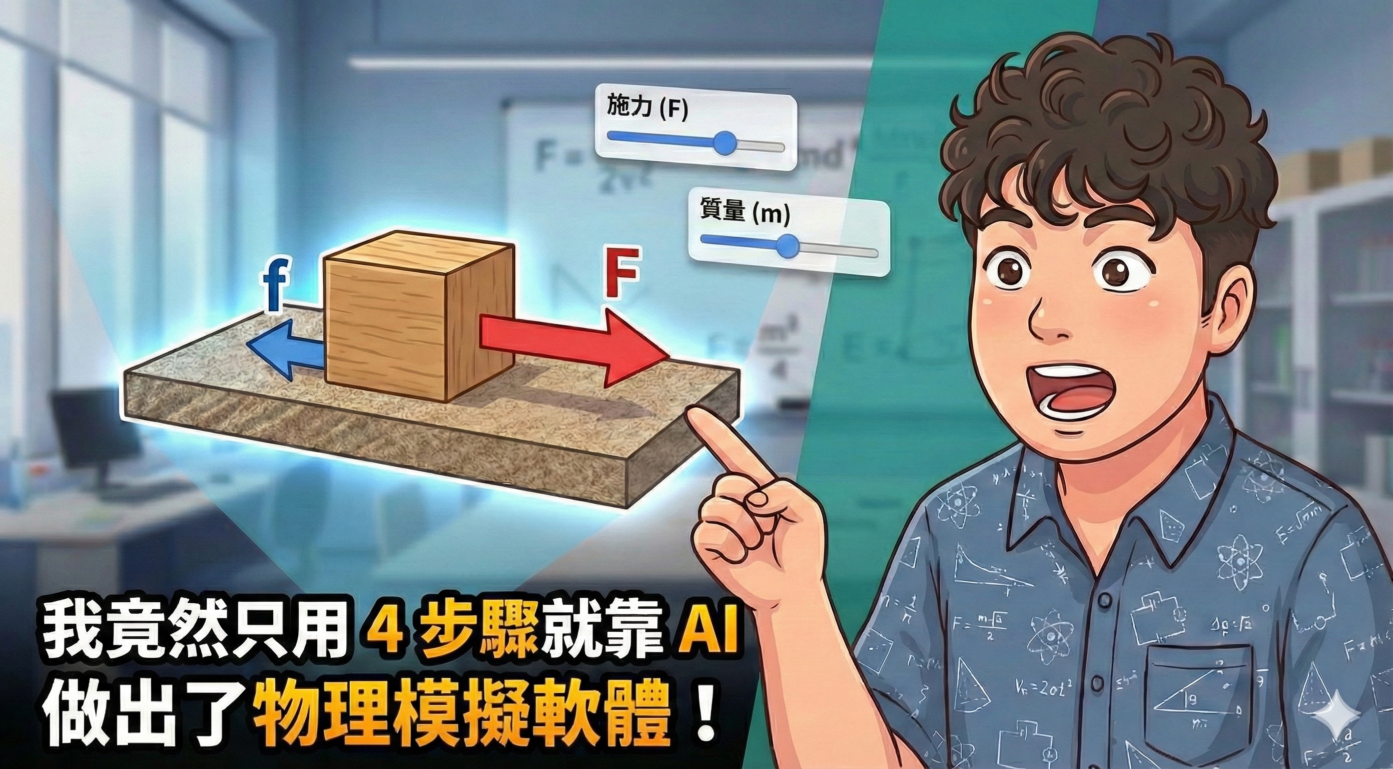 用 AI 製作互動模擬：四個版本的迭代實錄 — 阿偉的物理 x AI 實驗室